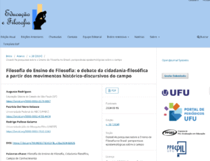 Artigo-ilosofia do Ensino de Filosofia- o debate da cidadania-filosófica a partir dos movimentos histórico-discursivos do campo_2024