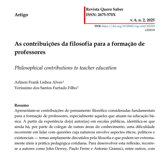 Artigo-Filosofia na Formação de Professores 2025a