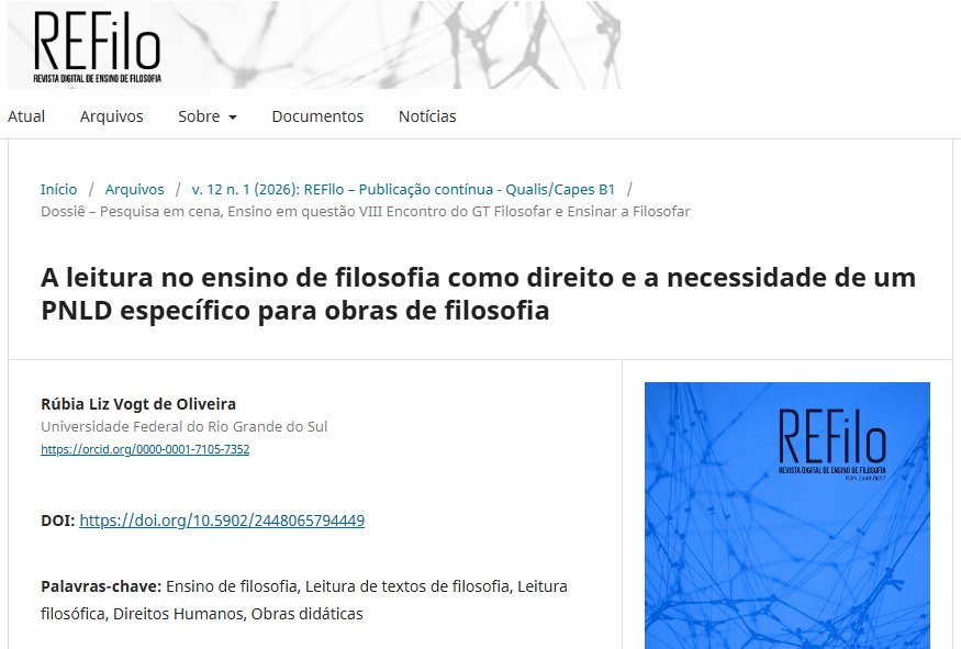 A leitura no ensino de filosofia como direito