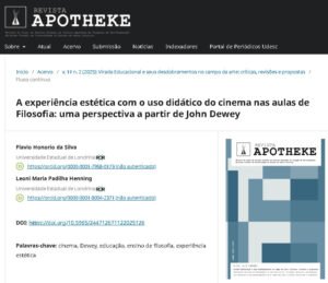 Experiencia estetica com o uso do cinema